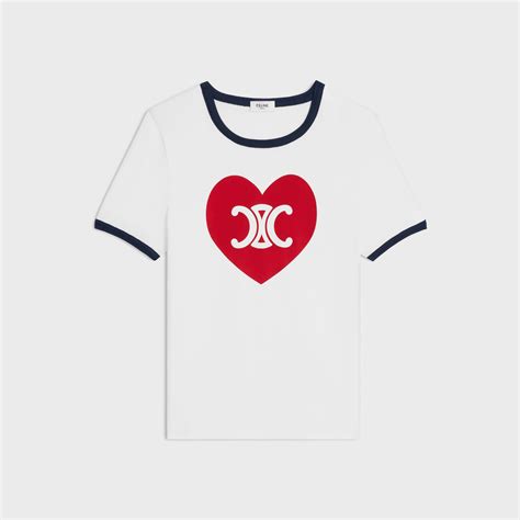 celine triomphe tee|HEART TRIOMPHE T.